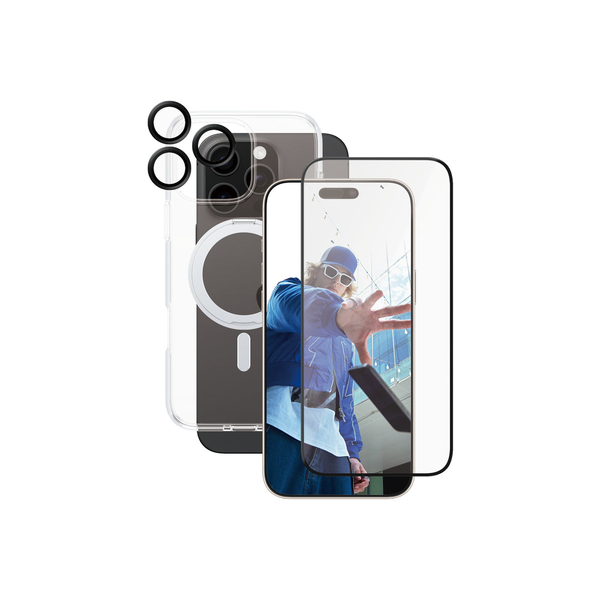 CARE by PanzerGlass Feature 3-in-1 Ceramic Bundle for iPhone 16