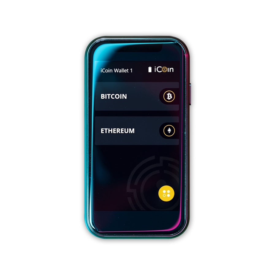 iCoin Hardware Cold Wallet - The Most Trusted Digital Crypto Hardware Wallet with a 3in Color LCD Touchscreen, Digital Wallet for NFT, Crypto Currency and Tokens..