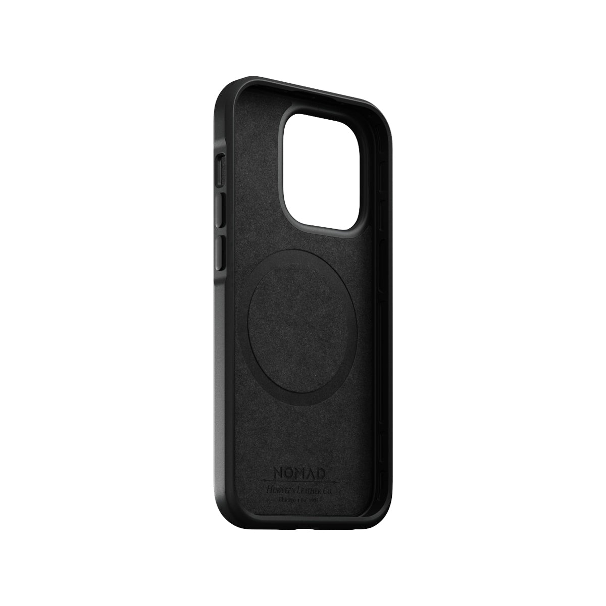 Nomad Modern Leather Phone Case for iPhone 14 Pro - Black Horween Leather.