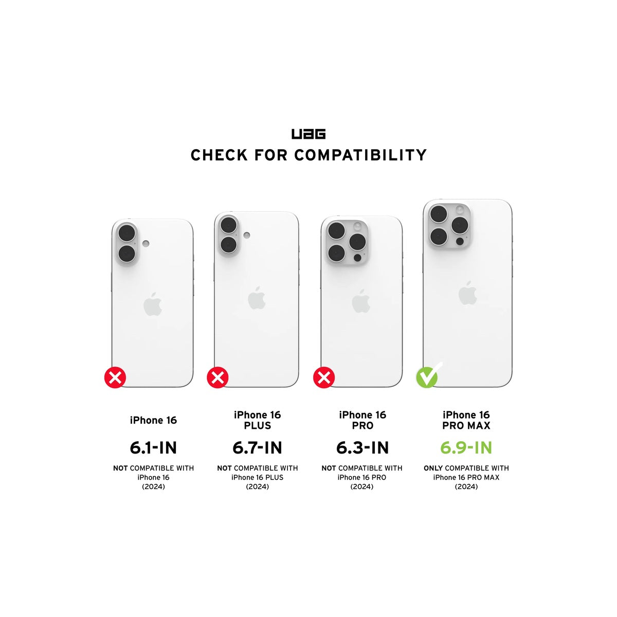 UAG Civilian Magsafe Compatible Phone Case for iPhone 16 Pro Max - Black