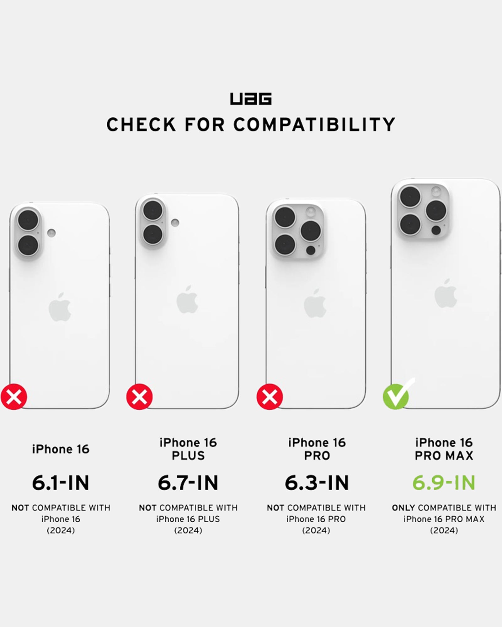 UAG Civilian Magsafe Compatible Phone Case for iPhone 16 Pro Max - Black