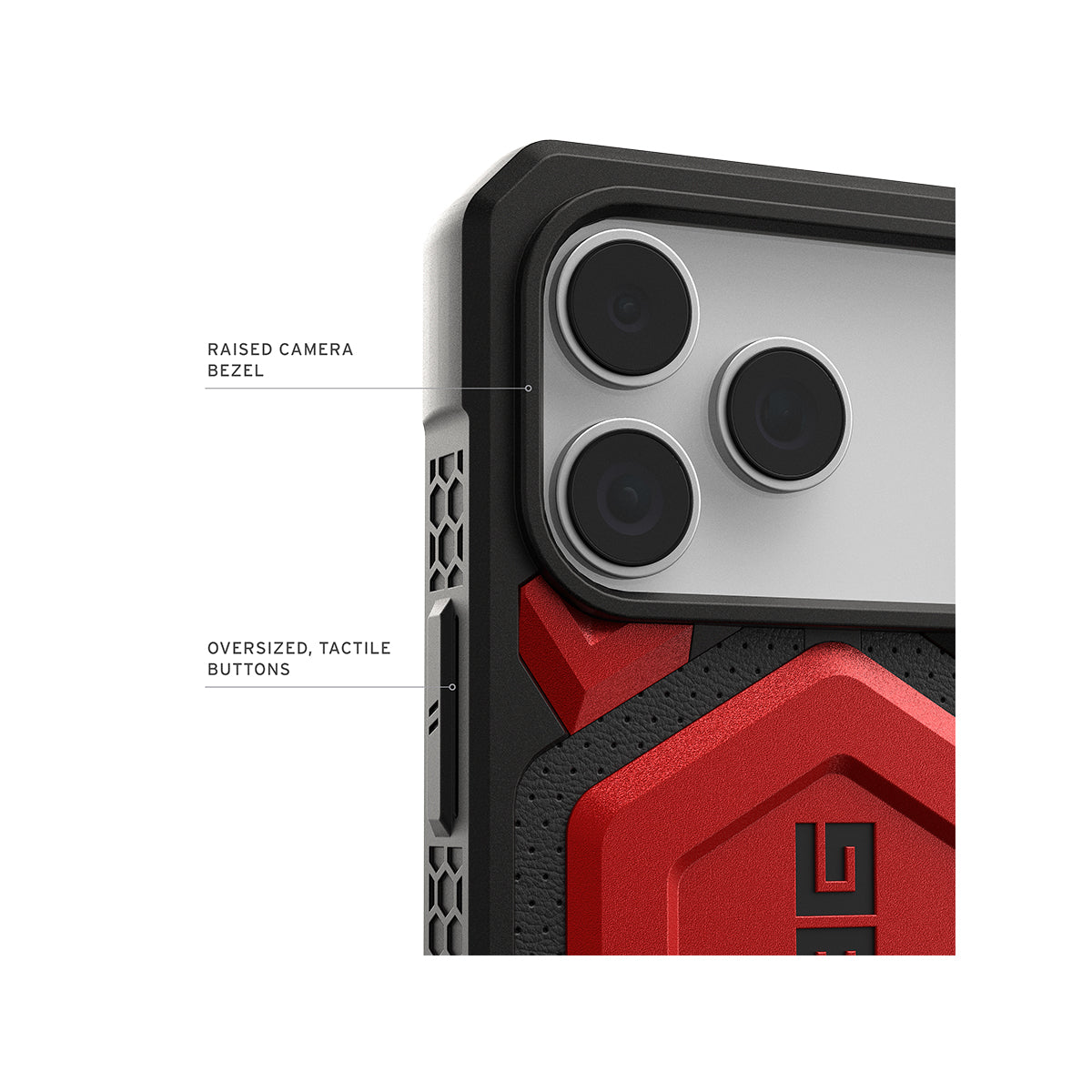 UAG Monarch Pro Rugged Phone Case iPhone 17 Pro Max - Crimson