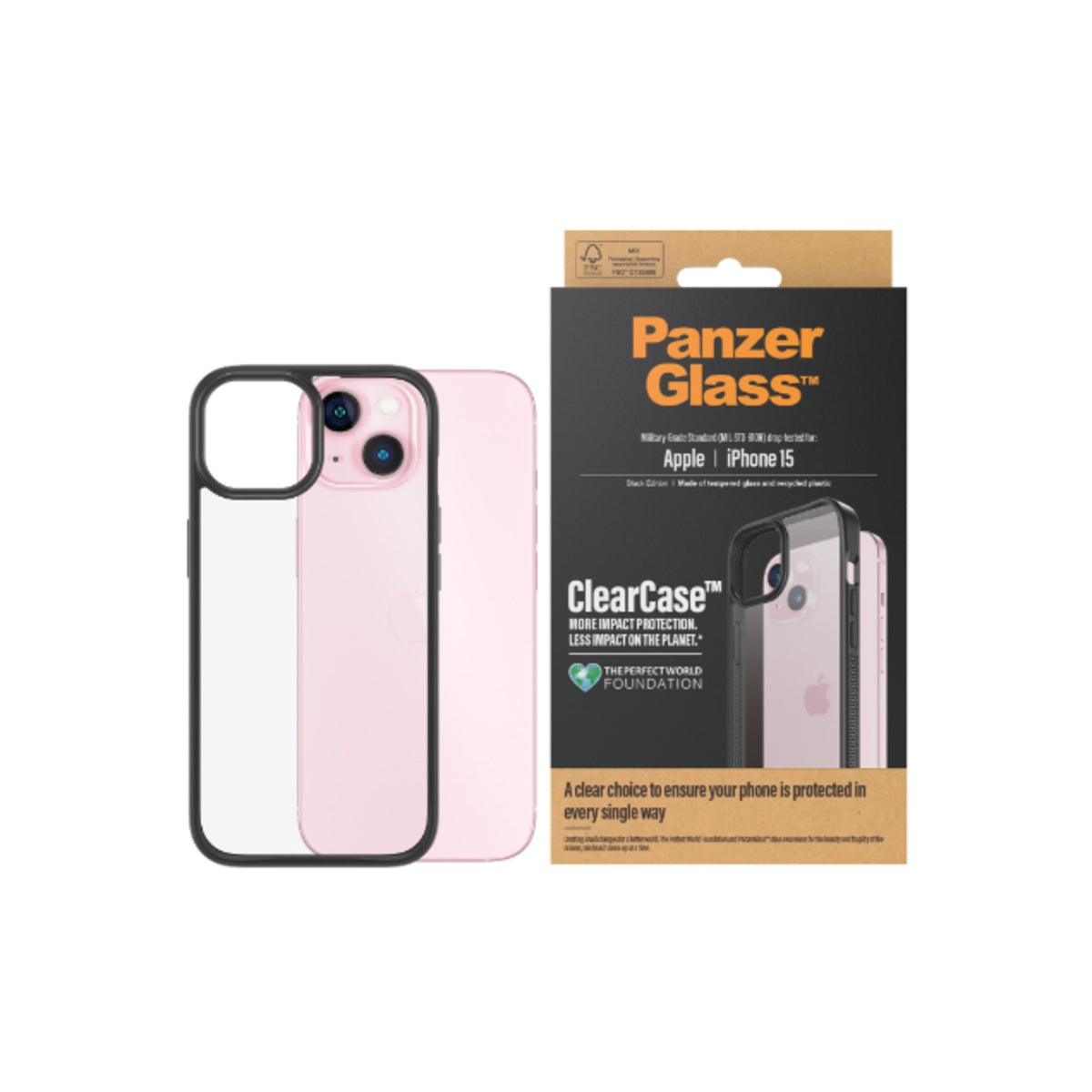 PanzerGlass Clear Case Phone Case for iPhone 15