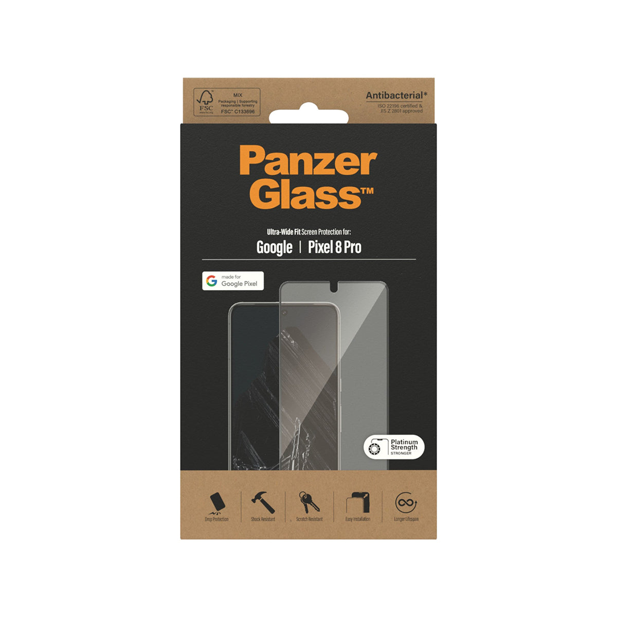 PanzerGlass UltraWide Fit Screen Protector for Google Pixel 8 Pro