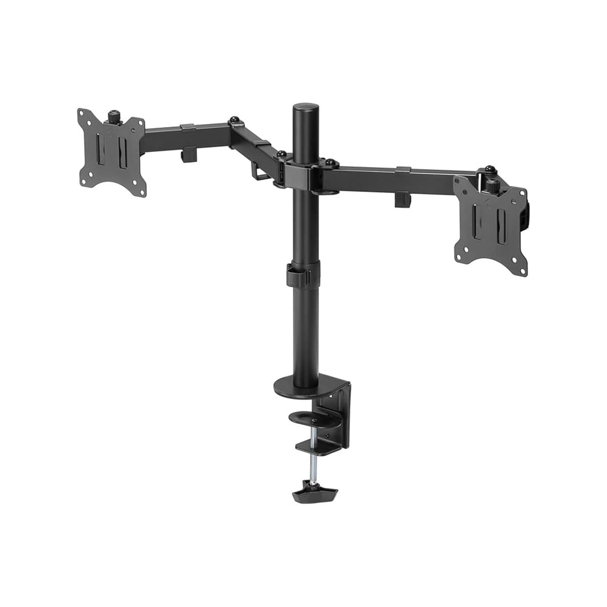 Goobay Dual Monitor Mount - Adjustable 43-81 cm, Ergonomic Desk Stand
