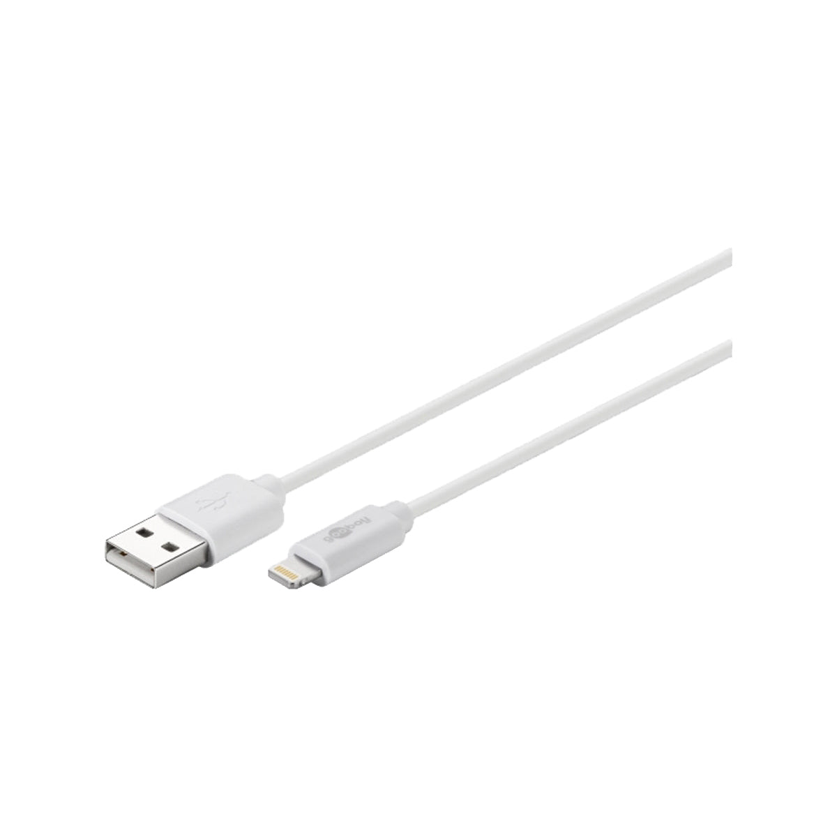 Goobay USB-A to Lightning Cable 1m for iPhone/iPad/iPod/AirPod - White