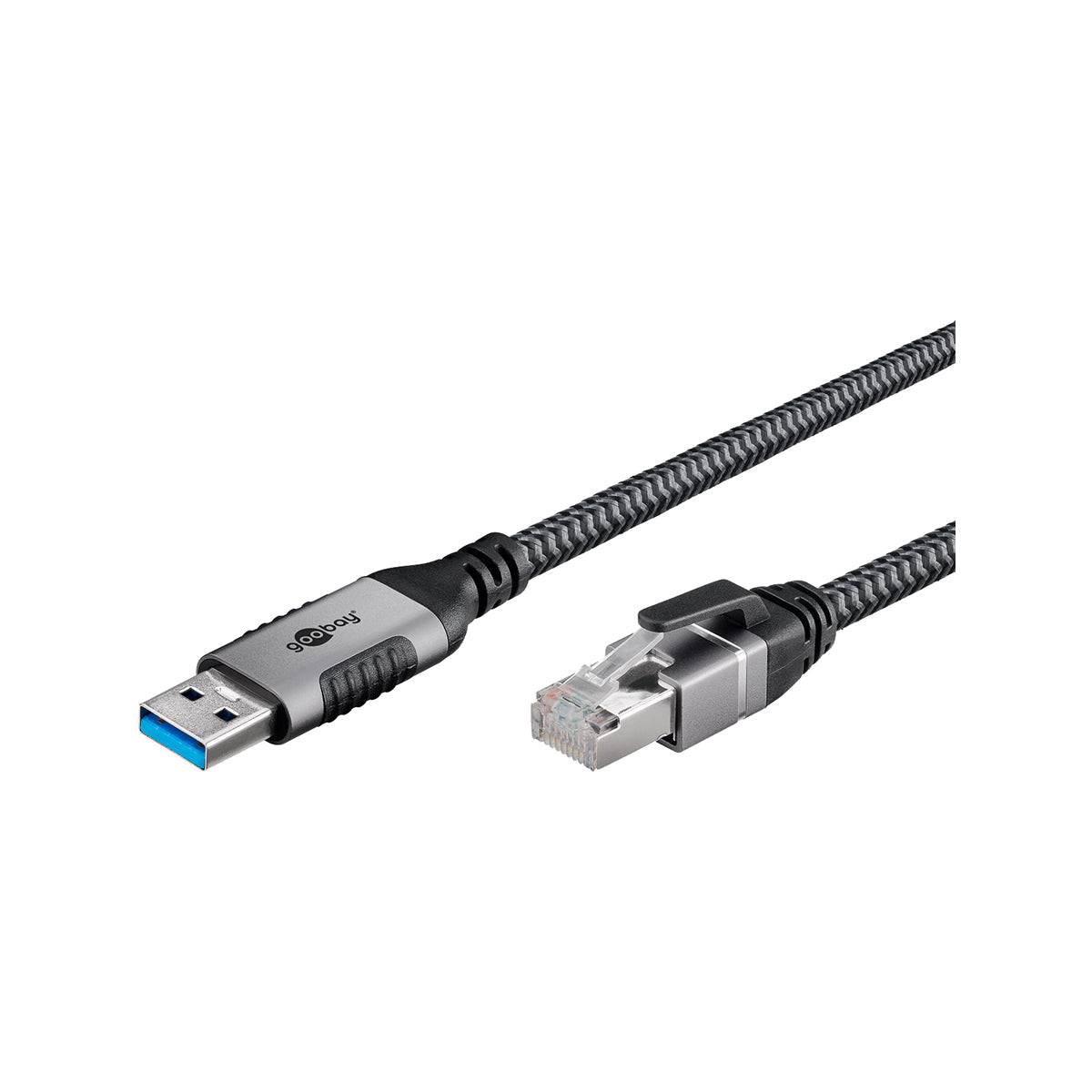 GooBay USB-A 3.0 to RJ45 Ethernet Cable 1.5m for PC/Laptop - Black