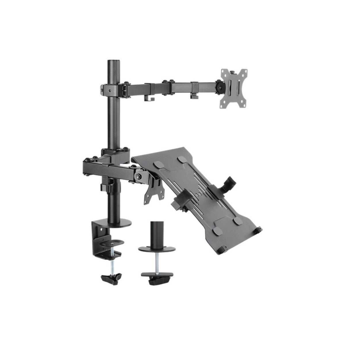 Computer Screen Pole Goobay Monitor Mount Workstation Single Pole for 17-32 Inch Screens ...