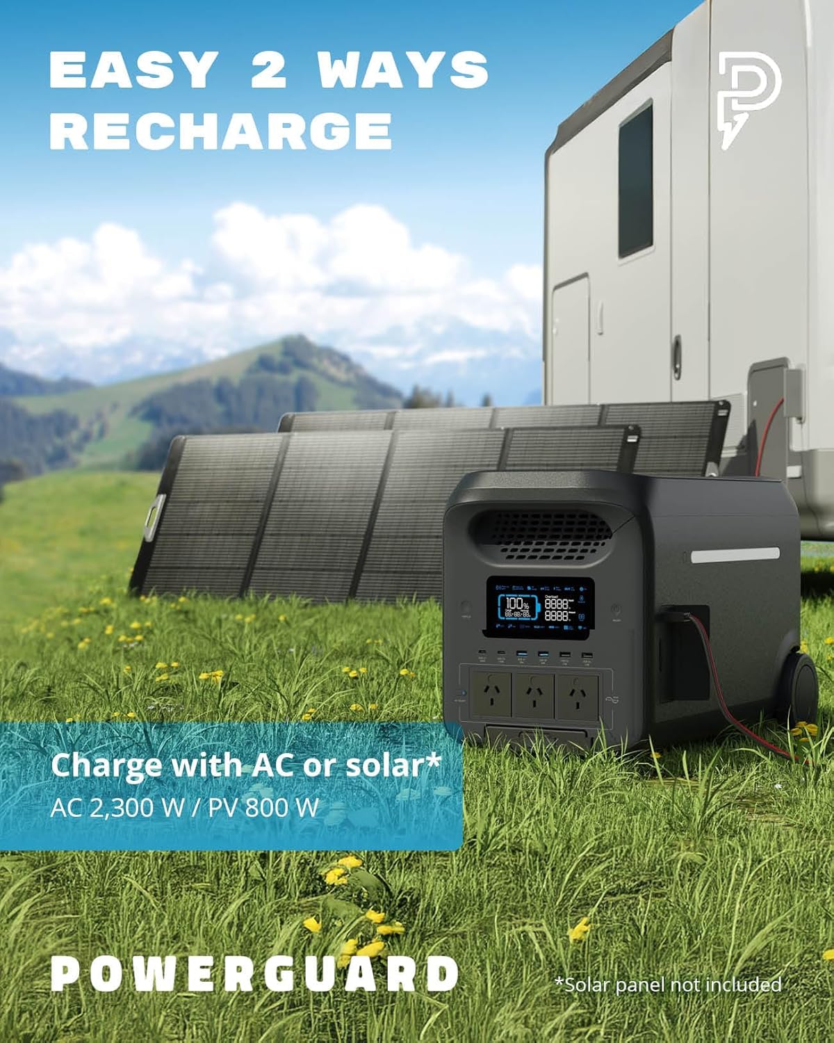 PowerGuard Pro 3000W/2560Wh Portable Power Station - Battery Backup ...
