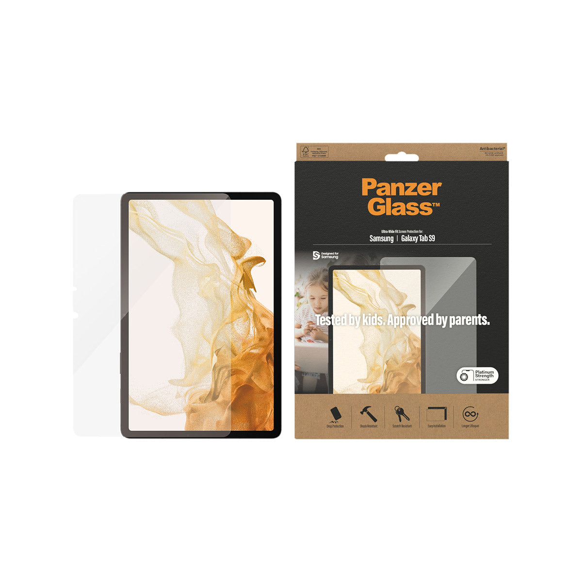 PanzerGlass UltraWide Fit Screen Protector for Samsung Galaxy Tab S9