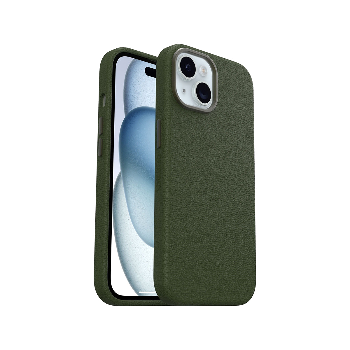 OtterBox Symmetry Cactus Leather Phone Case for iPhone 15/14/13 - Green