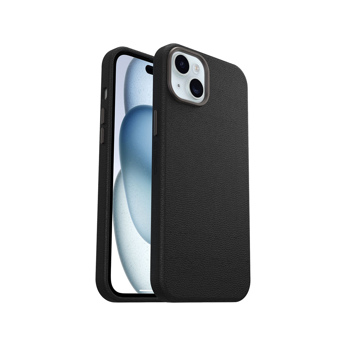 OtterBox Symmetry Cactus Leather Phone Case for iPhone 15 Plus/14 Plus - Black