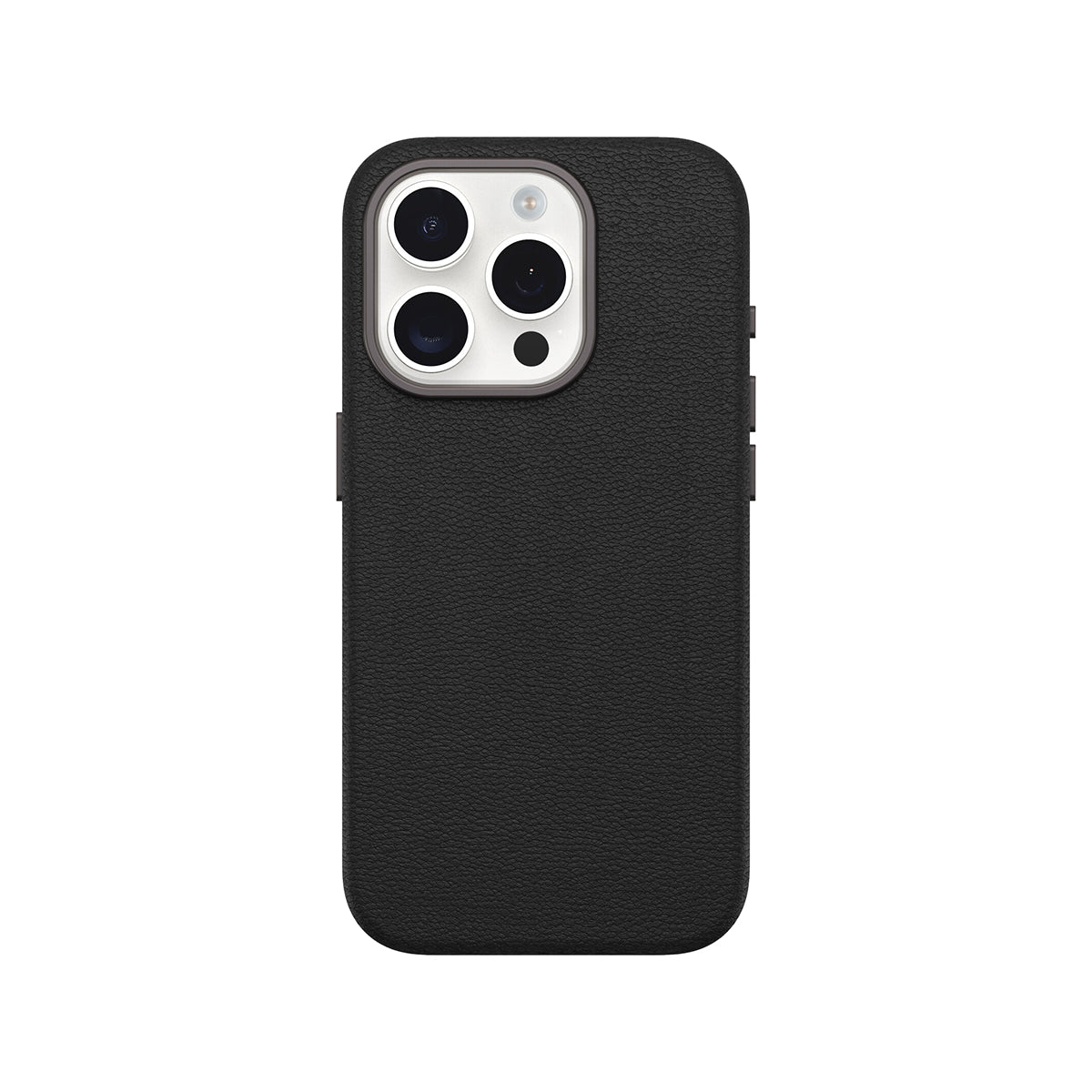 OtterBox Symmetry Cactus Leather Phone Case for iPhone 15 Pro - Black