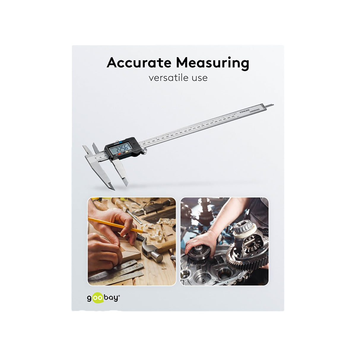 Goobay Digital Caliper 300 mm / 12 Inch for Measurements from 0 mm - 300 mm
