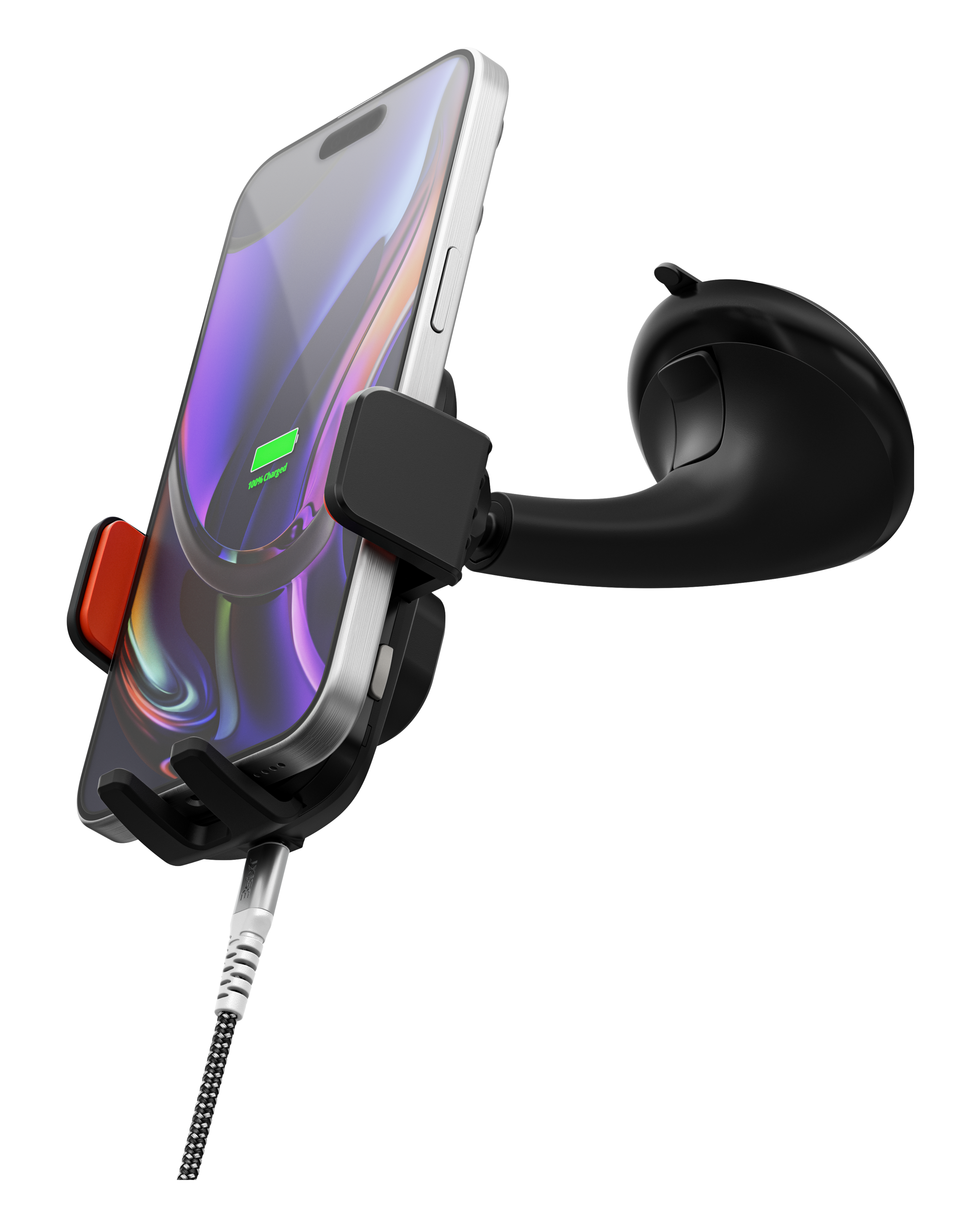3sixT Premium Motorised Wireless 2-in-1 Charging Car Phone Mount ...