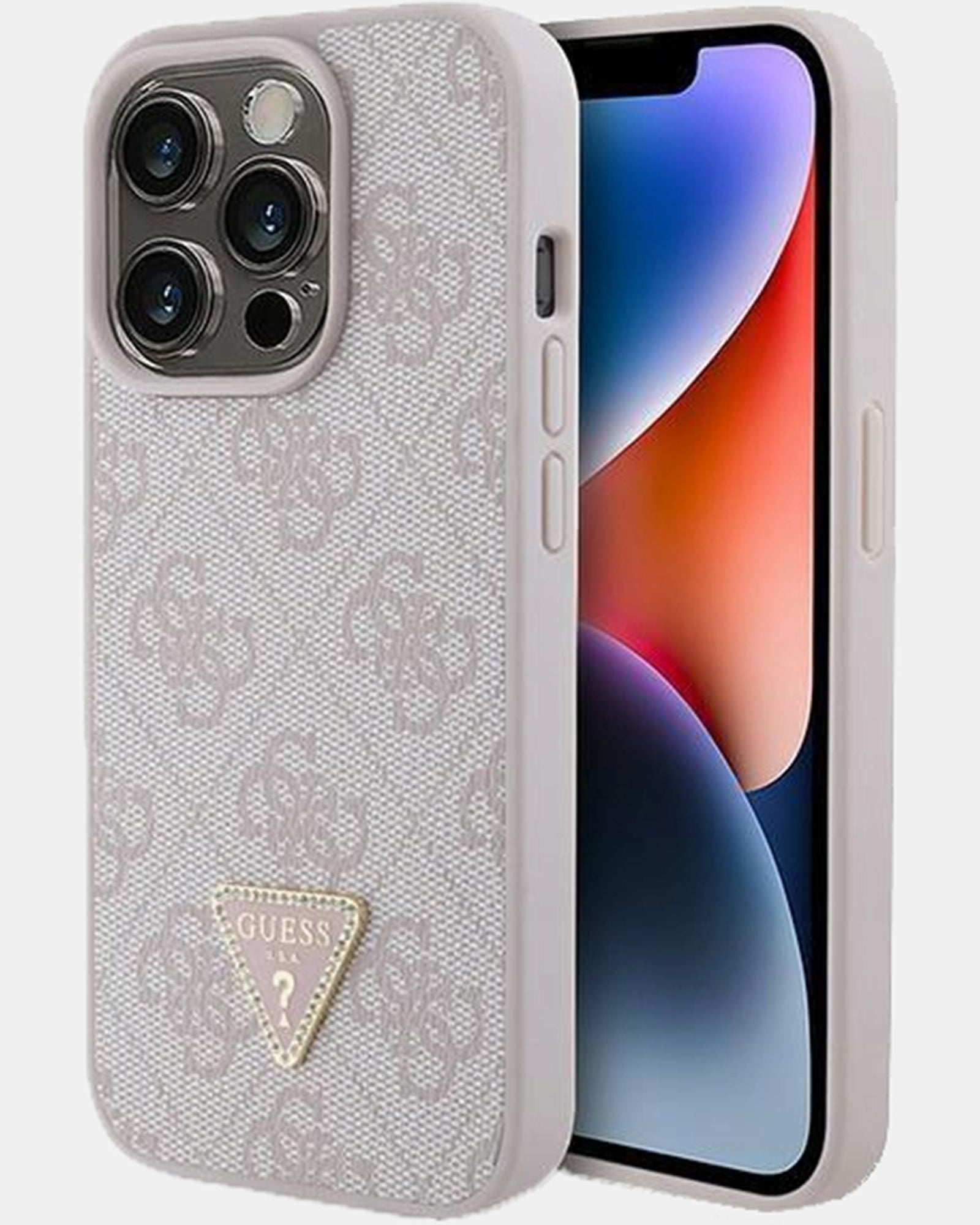 Guess 4G Diamond Edition Leather Phone Case for iPhone 15 Pro