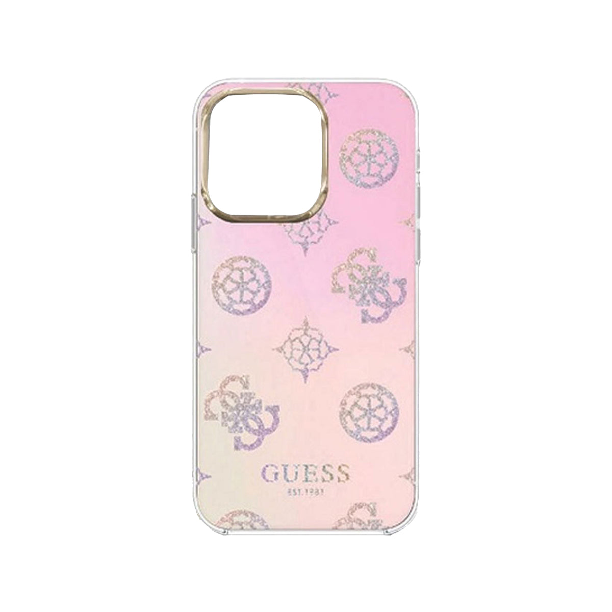 Guess Glitter Peony Edition Protective Phone Case For iPhone 15 Pro Max
