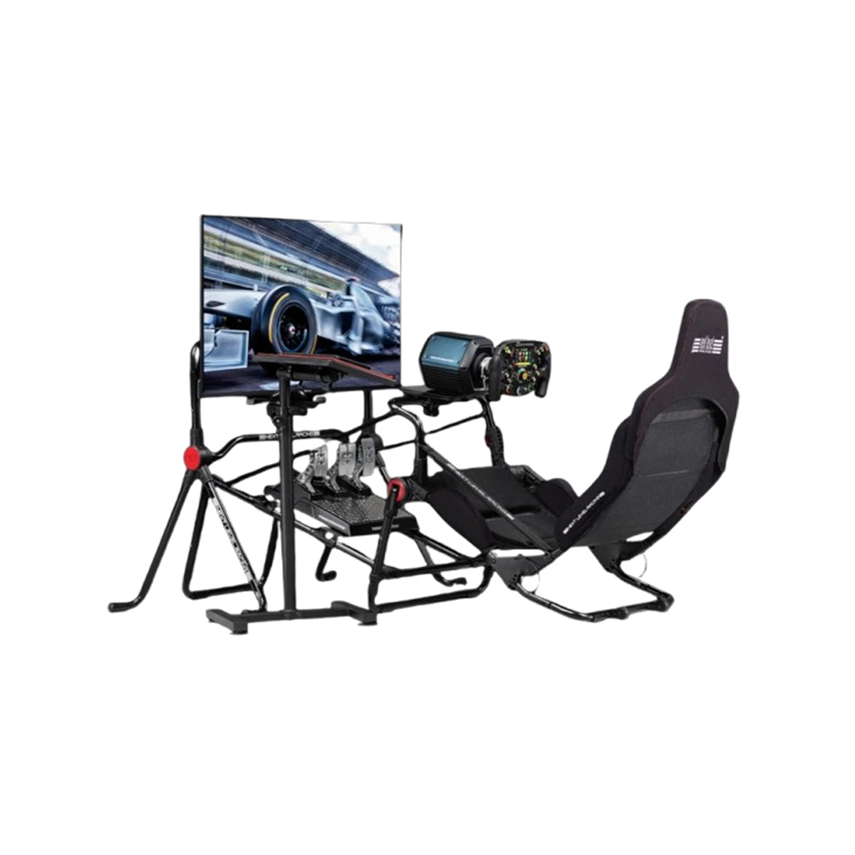 Next Level Racing Formula Lite Pro Cockpit with Foldable Formula Racing Simulator for Free Standing Monitor Stand/Free Standing Triple Monitor Stand