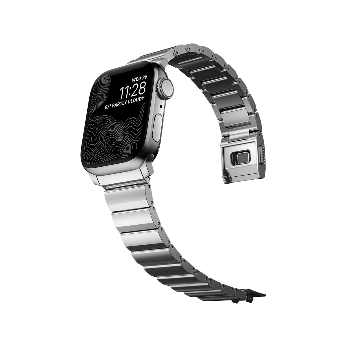 NOMAD Titanium Band (38-41mm) For Apple Watch  Silver Hardware