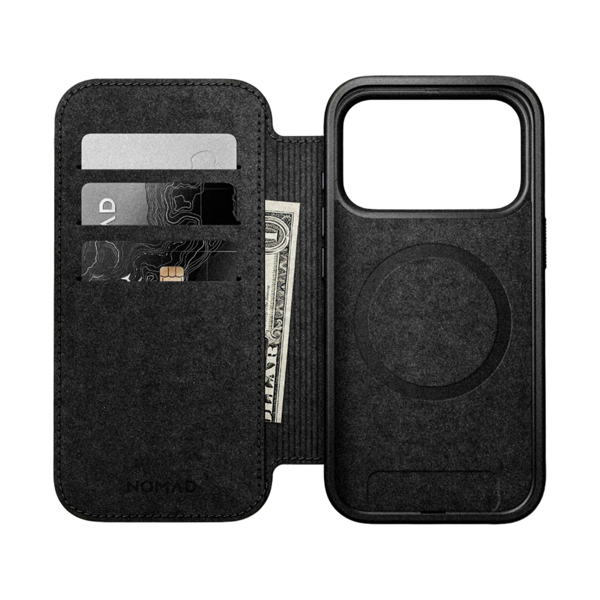 NOMAD Modern Leather Folio iPhone 17 Pro - Black Ecco