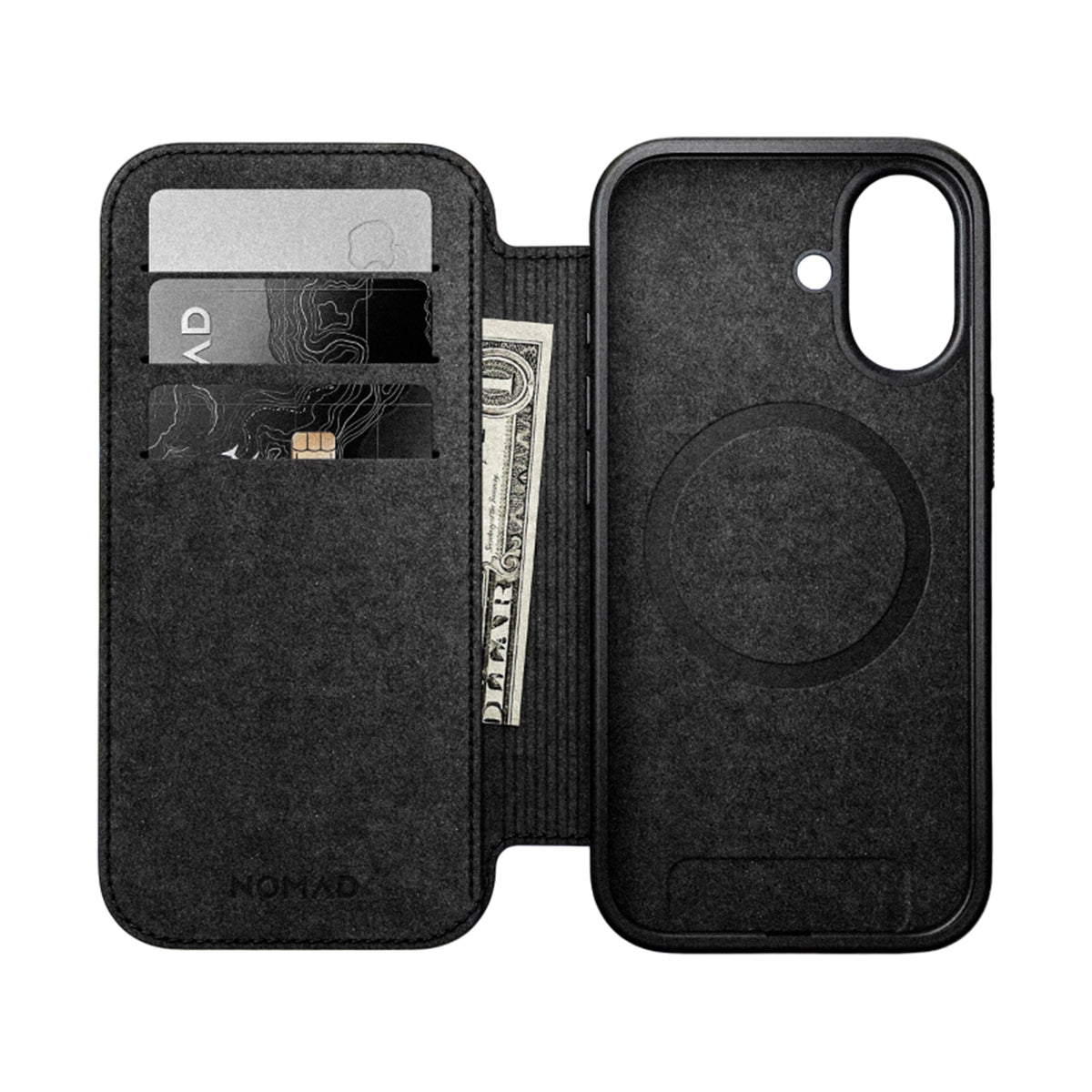 NOMAD Modern Leather Folio iPhone 17 - Black Ecco