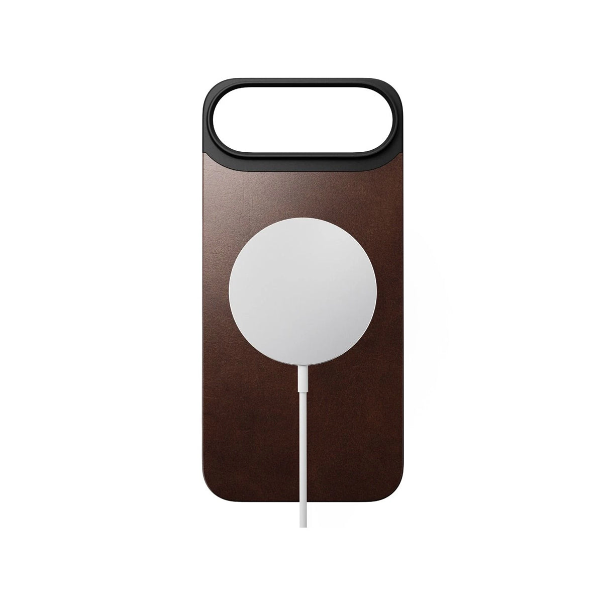 NOMAD Magnetic Leather Back iPhone 17 Air - Rustic Brown Horween