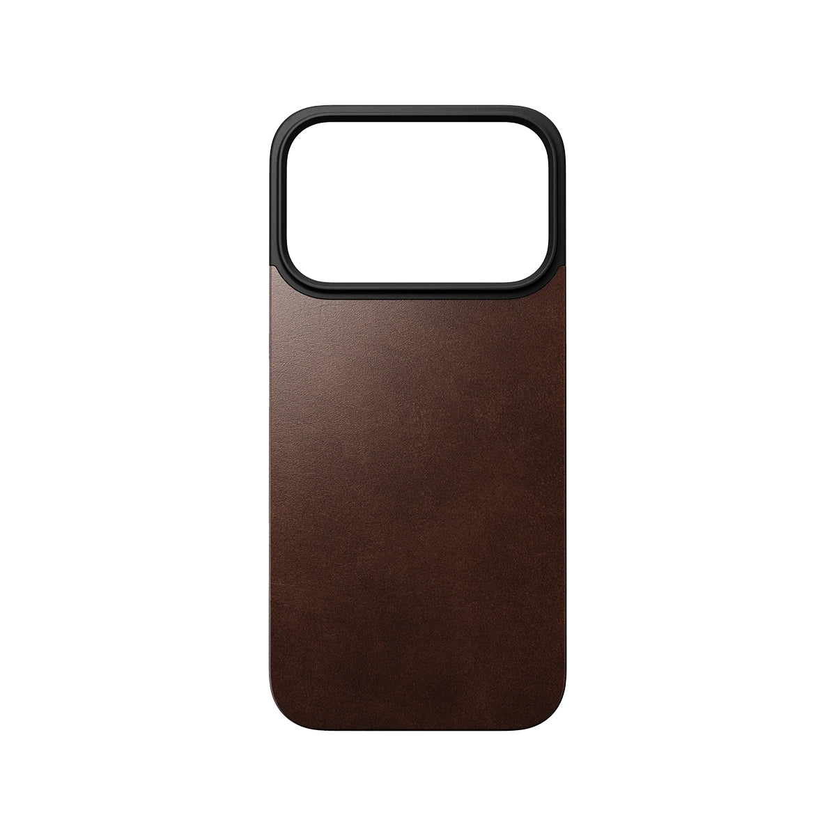 NOMAD Magnetic Leather Back iPhone 17 Pro - Rustic Brown Horween
