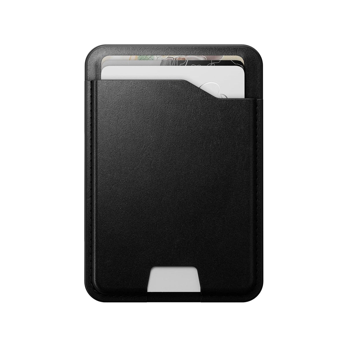 NOMAD Black Ecco Leather Mag Wallet with Find My Tracking - Slim & Stylish