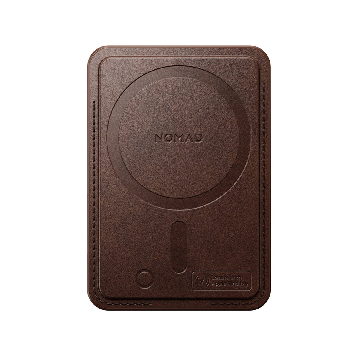 NOMAD Brown Horween Leather Mag Wallet with Find My Tracking