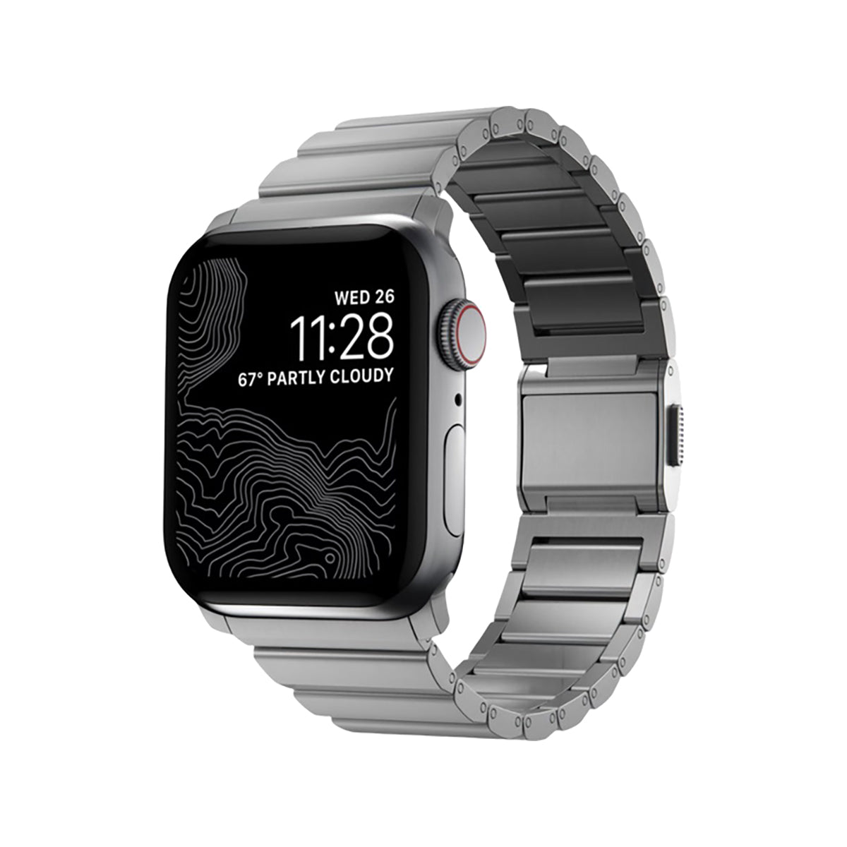 NOMAD Titanium Band for Apple Watch 42mm / 49mm - Silver Hardware