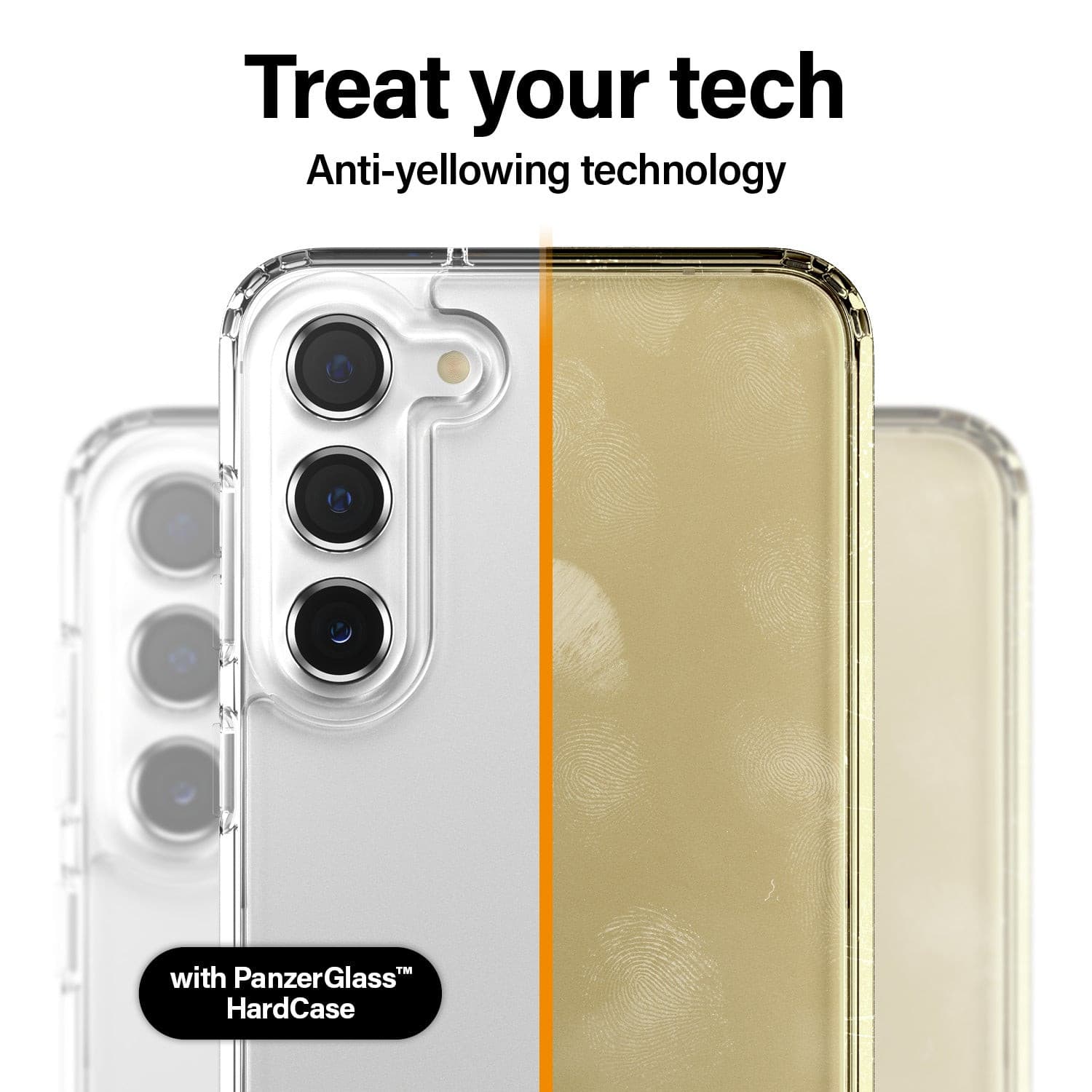 PanzerGlass™ HardCase Phone Case for Samsung Galaxy S23+ | Transparent.