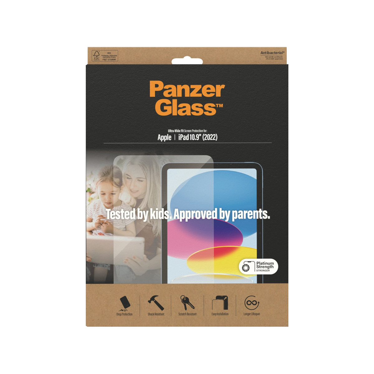 PanzerGlass Ultra-Wide Fit Screen Protector for iPad 10.9 Gen 10 - Transparent.