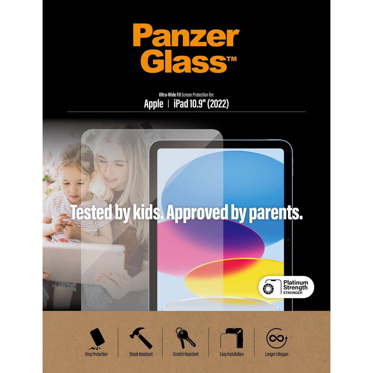 PanzerGlass Ultra-Wide Fit Screen Protector for iPad 10.9 Gen 10 - Transparent.