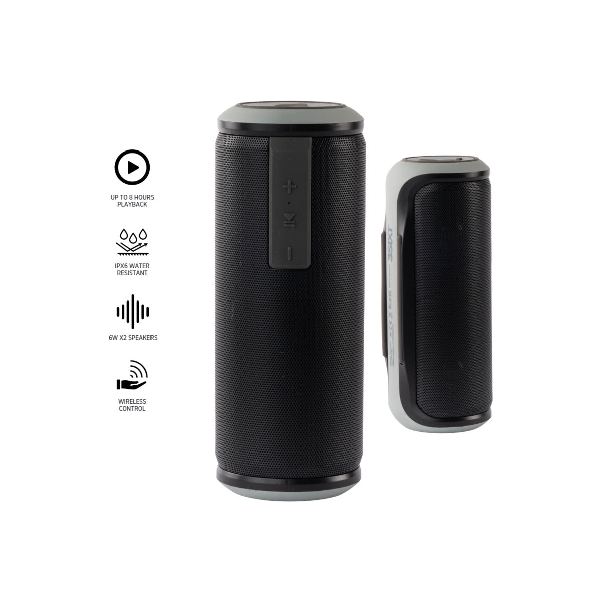 3sixT SoundTube Wireless IPX6 Speaker - Black/Grey.