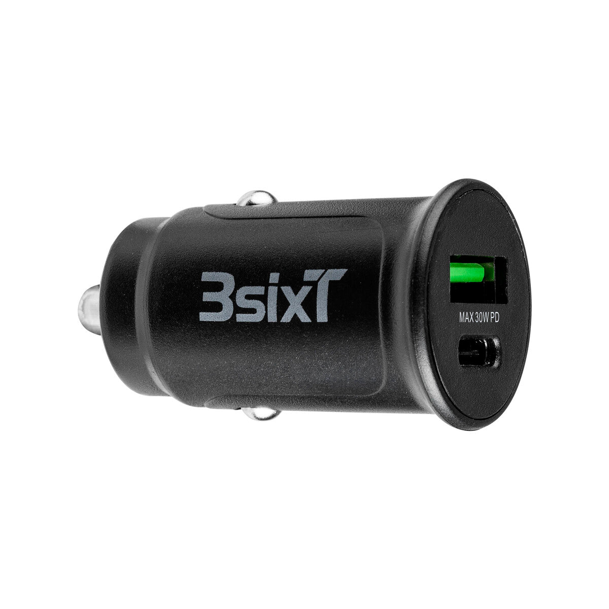 3sixT Car Charger 30W USB-C + USB-A.
