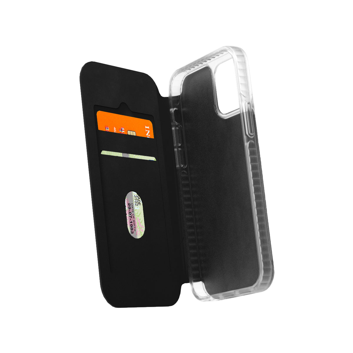 3sixT SlimFolio Folio Cardholder iPhone 13 Black.