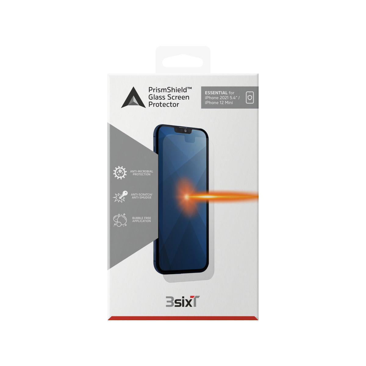 PrismShield™ Essential Glass Screen Protector for iPhone 13 mini.