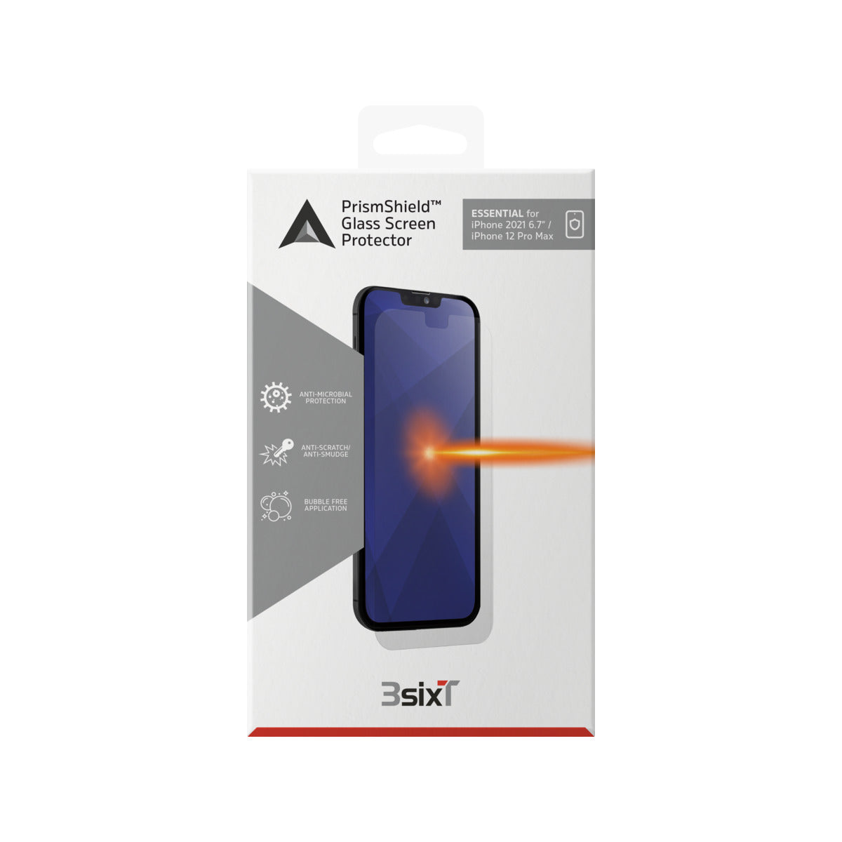 PrismShield™ Essential Glass Screen Protector for iPhone 13 Pro Max.