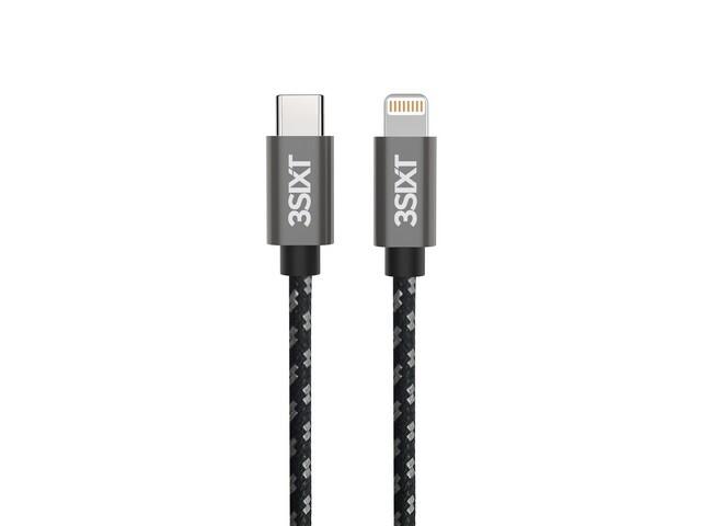 3SIXT BLACK Cable - USB-C to Lightning Cable - 30cm - Cables - Techunion -
