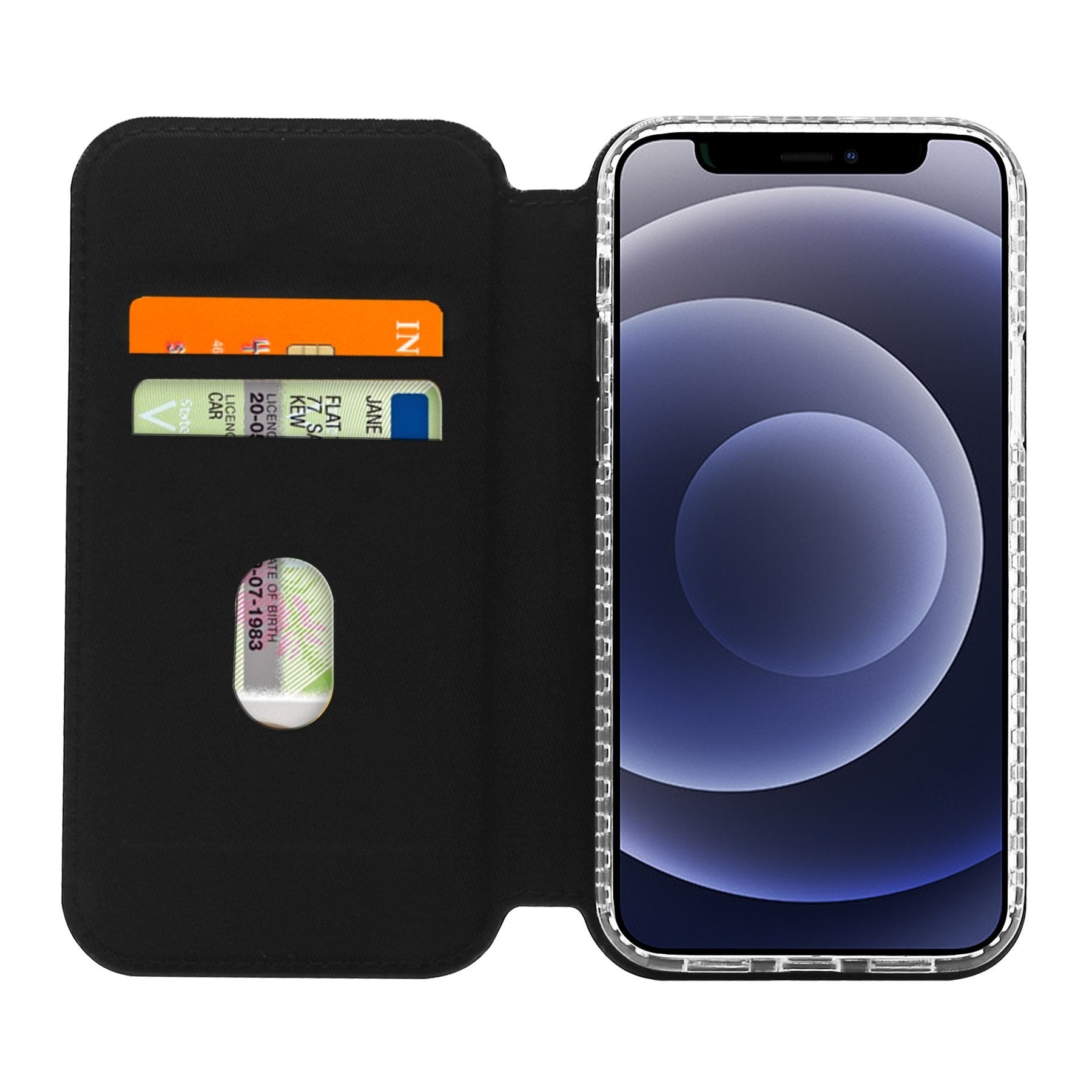 3sixT SlimFolio 2.0 - iPhone 12 / 12 Pro - Black - Phone Case - Techunion -