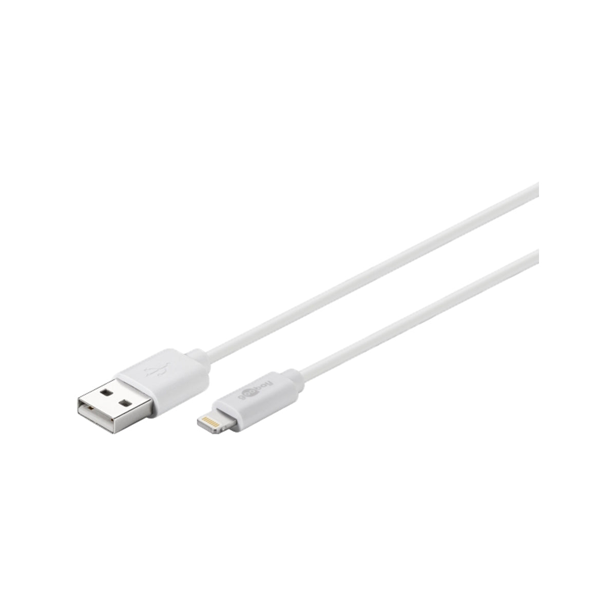 Goobay USB-A to Lightning Charging and Sync Cable 1m for iPhone/iPad/iPod/AirPod - White