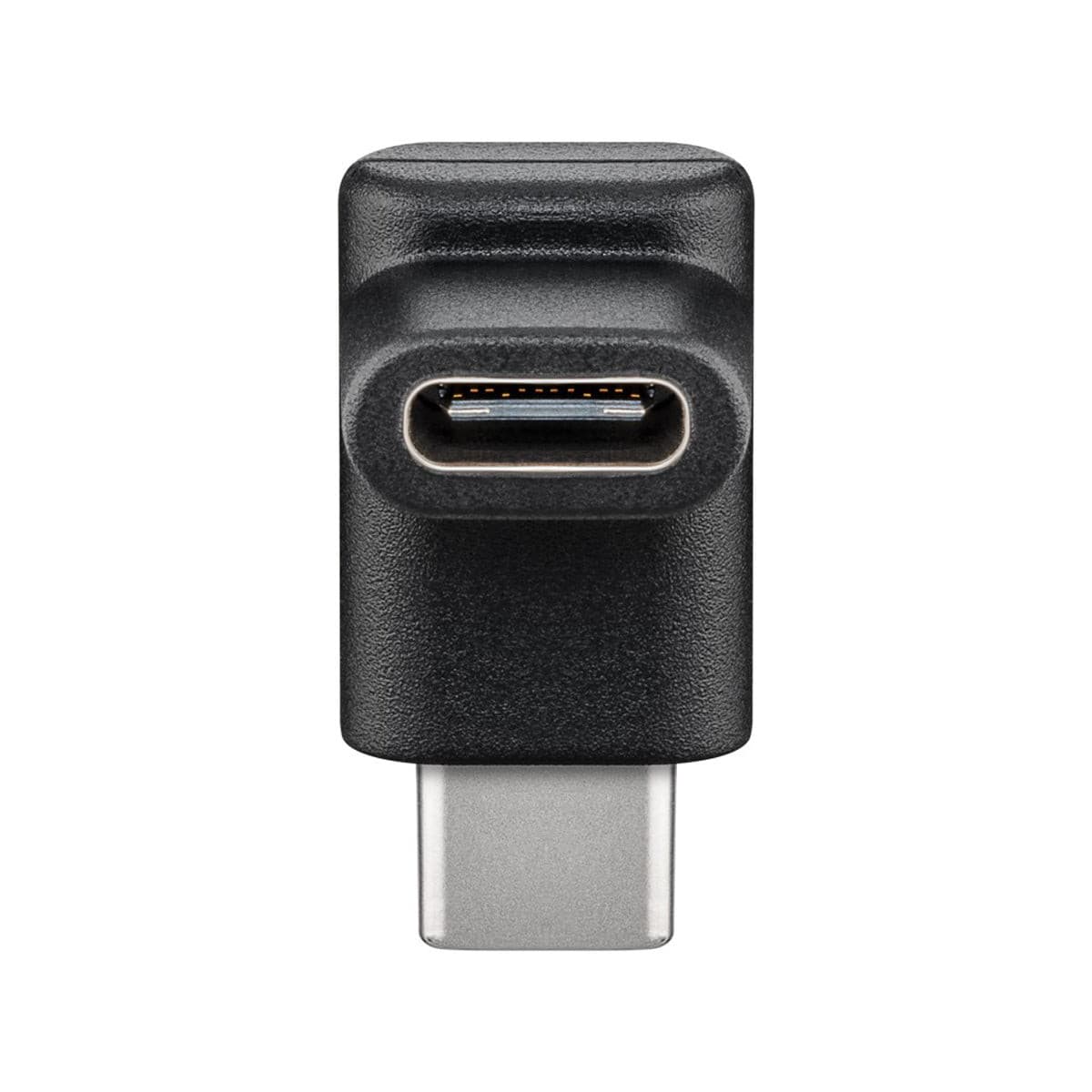 Goobay USB-C to USB-C Adapter 90 degree plug for USB-C cables - Black.