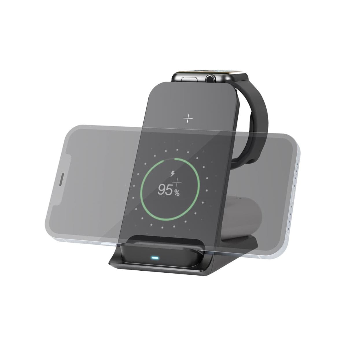Goobay 3 in 1 Wireless Charger - Black.
