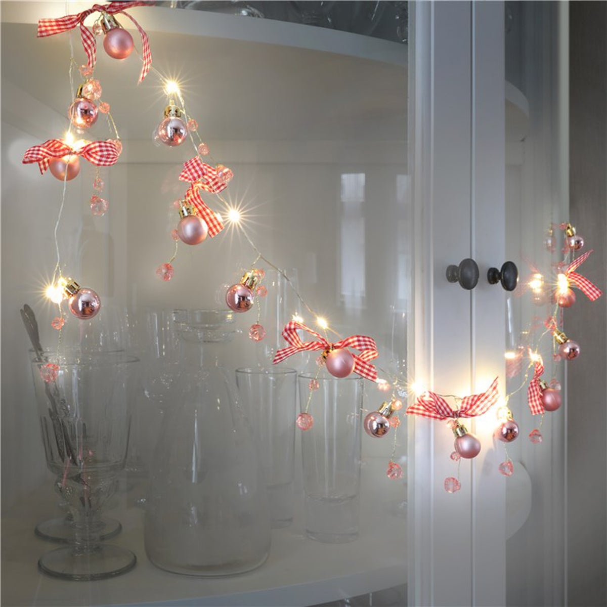 Goobay 10 LED Silver Wire Fairy Lights 1.2M - Balls/Ribbons.