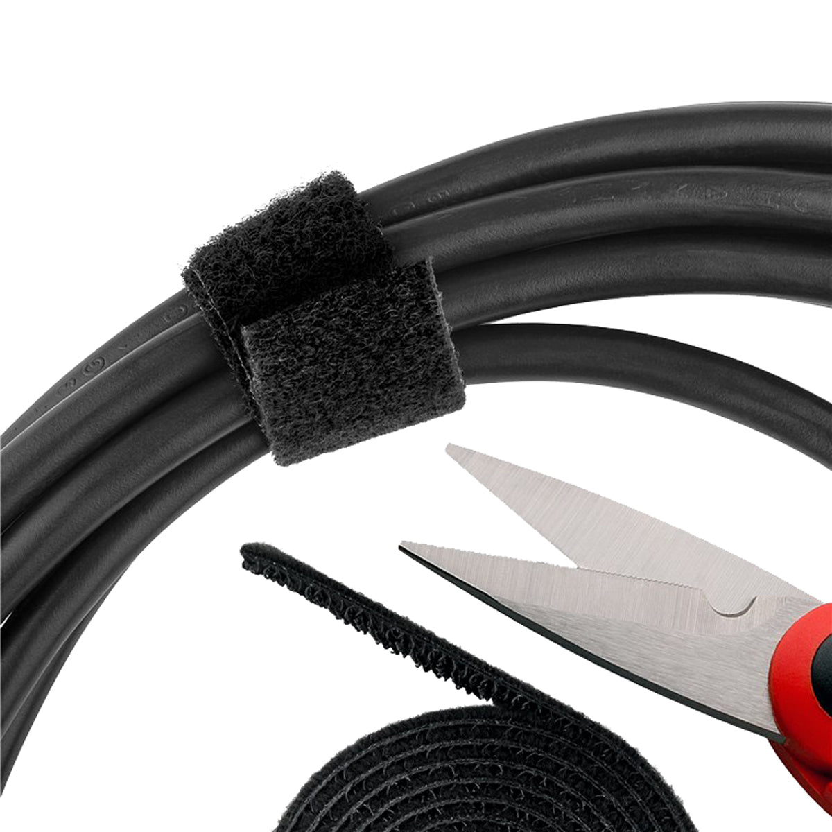 Goobay Cable Management Hook & Loop - Black.
