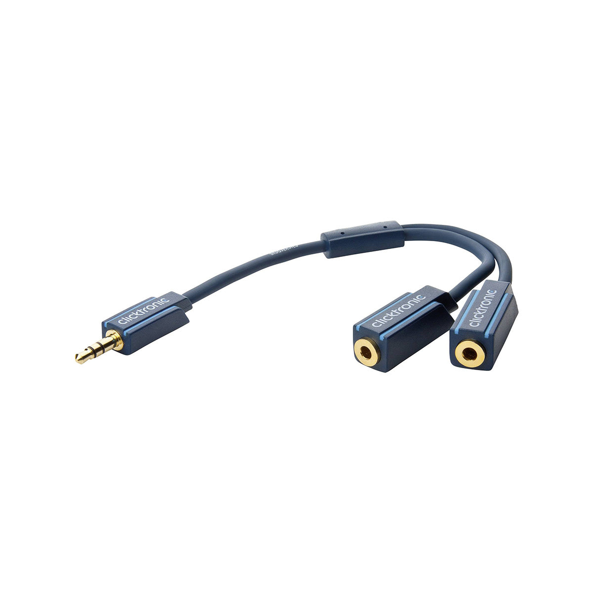 Clicktronic 3.5 Dual AUX Cable - 0.1m