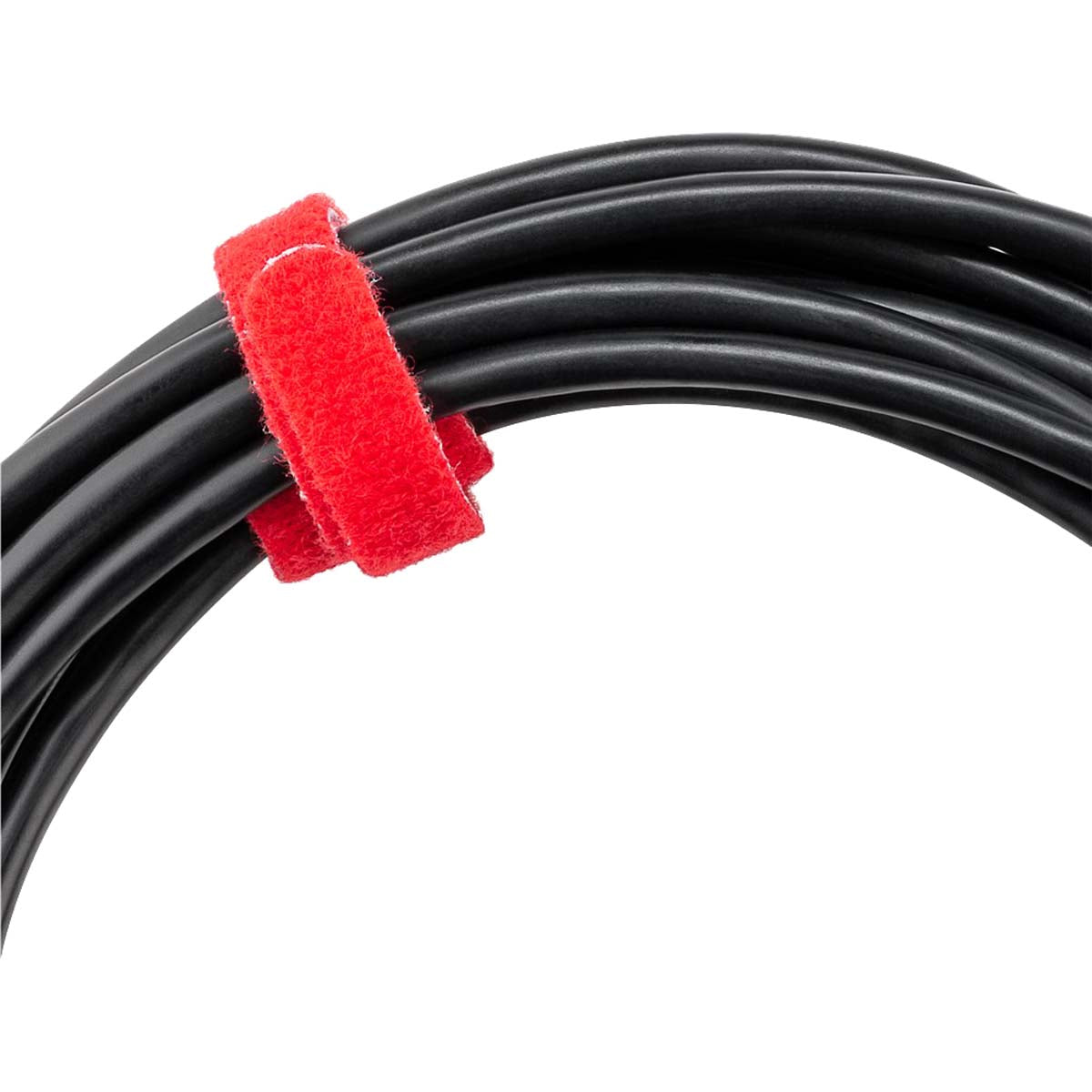 Goobay Cable Management Hook & Loop Set - Red, Yellow and Blue.
