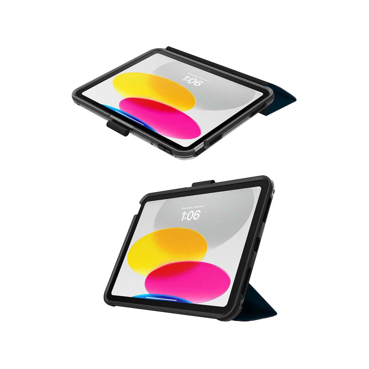 OtterBox Symmetry Folio Tablet Case for iPad 10.9 Gen 10 - Black/Blue.