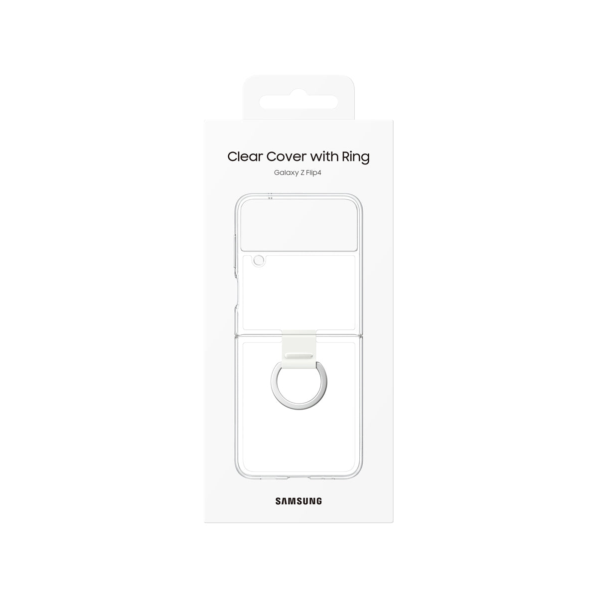 Samsung Clear Cover with Ring for Samsung Galaxy Z Flip 4 - Clear.