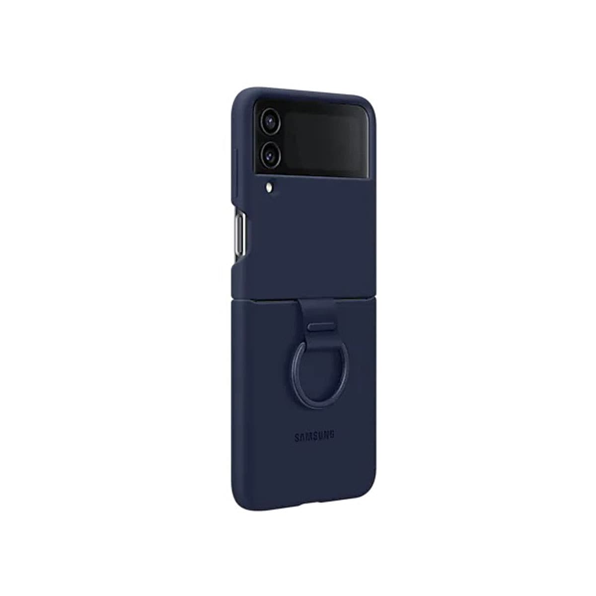 Samsung Silicone Cover with Ring for Galaxy Z Flip4 - Navy.